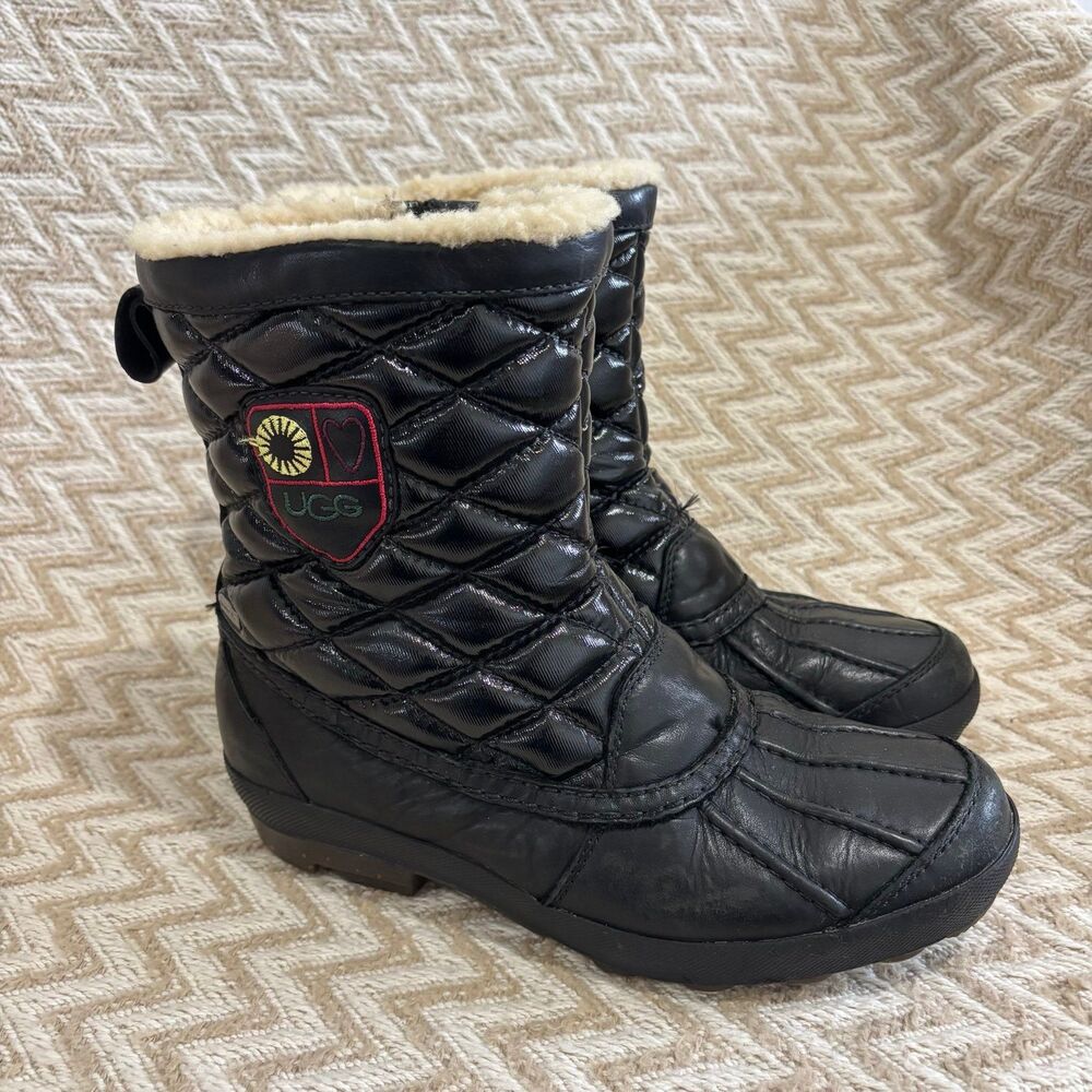 UGG Women’s Bellegarde Waterproof Winter Rain Leather Sheepskin Boots